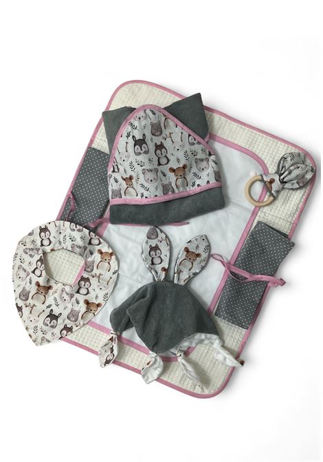  BOttega Artigiana Country Dreams | SET COMPLETO BABYGRIGIO ROSA